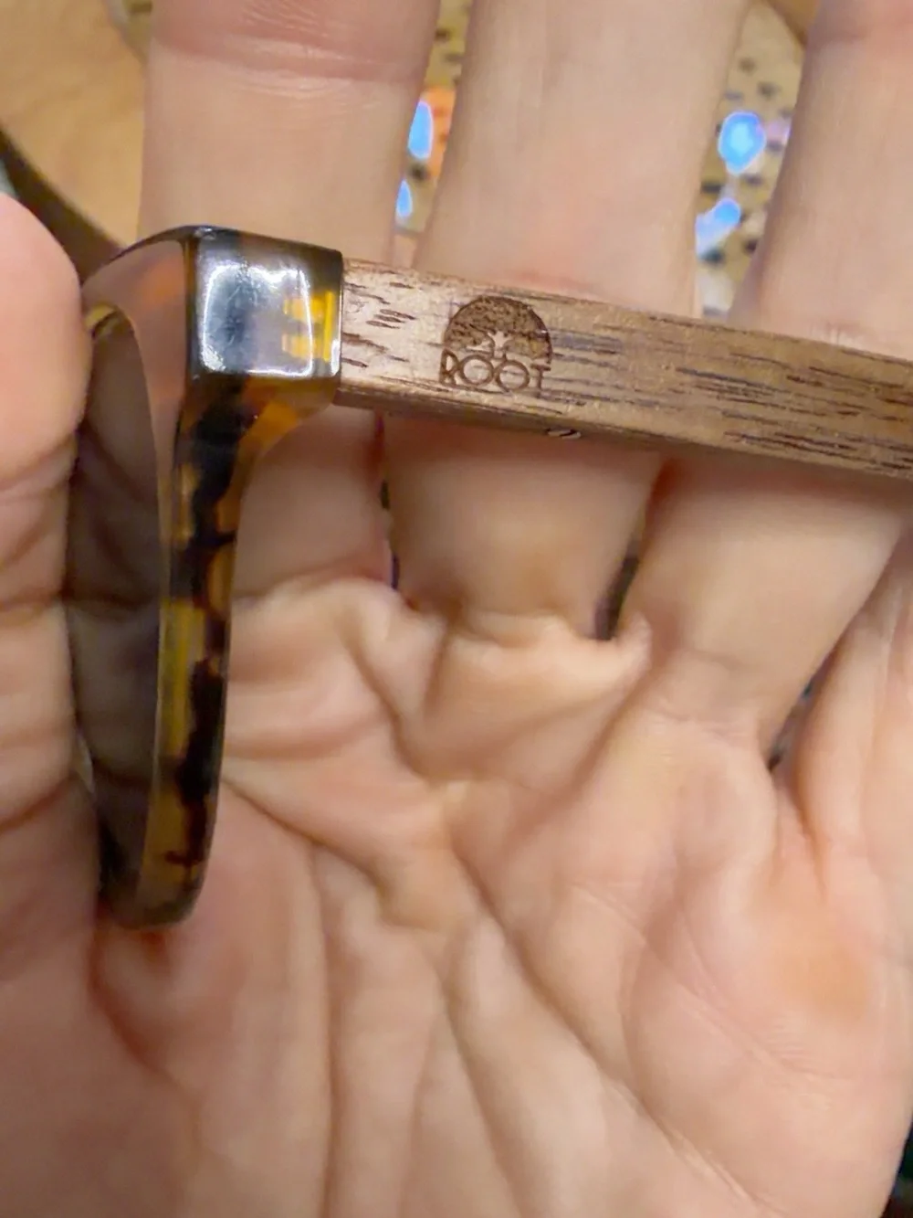 Audubon Dark Tortoise Sunglasses Wood Grain Arms Retro Boho 53-22-140